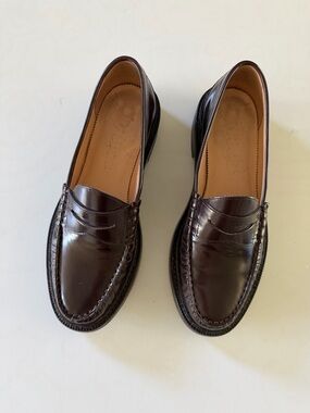 J Crew Leather Brown Loafers
